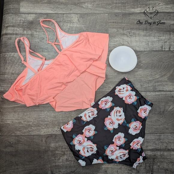 Adisputent High Waist Flounce Bikini Swimsuit Size 2XL - Picture 5 of 5